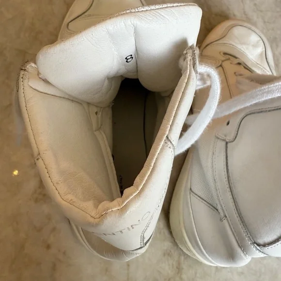 Valentino ~ White Leather High Top Sneakers ~ Men's US 8 / EU 41; Italy - Picture 15 of 15